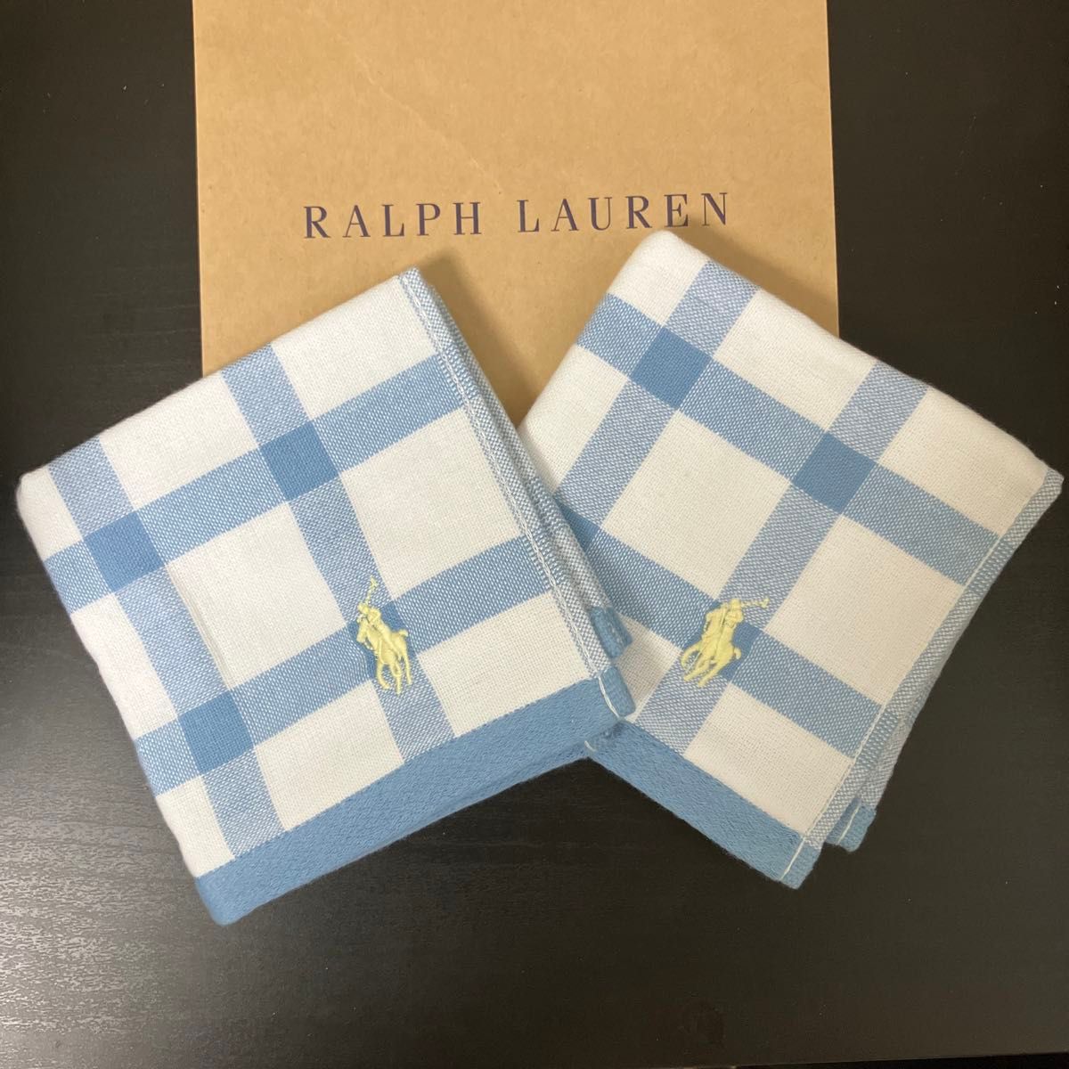 mitsu①♡ラルフローレン ガーゼタオルハンカチ 新品 ラルフローレン ガーゼタオルハンカチ 2枚セット|Yahoo