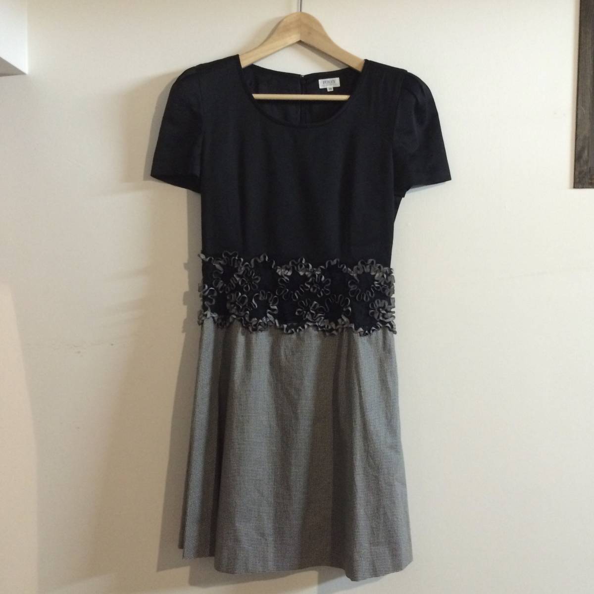都内で フォクシー/FOXEY チェック柄切り替えデザインワンピース/レース ワンピース 都内で フォクシー/FOXEY チェック柄切り替えデザインワンピース/レース ワンピース