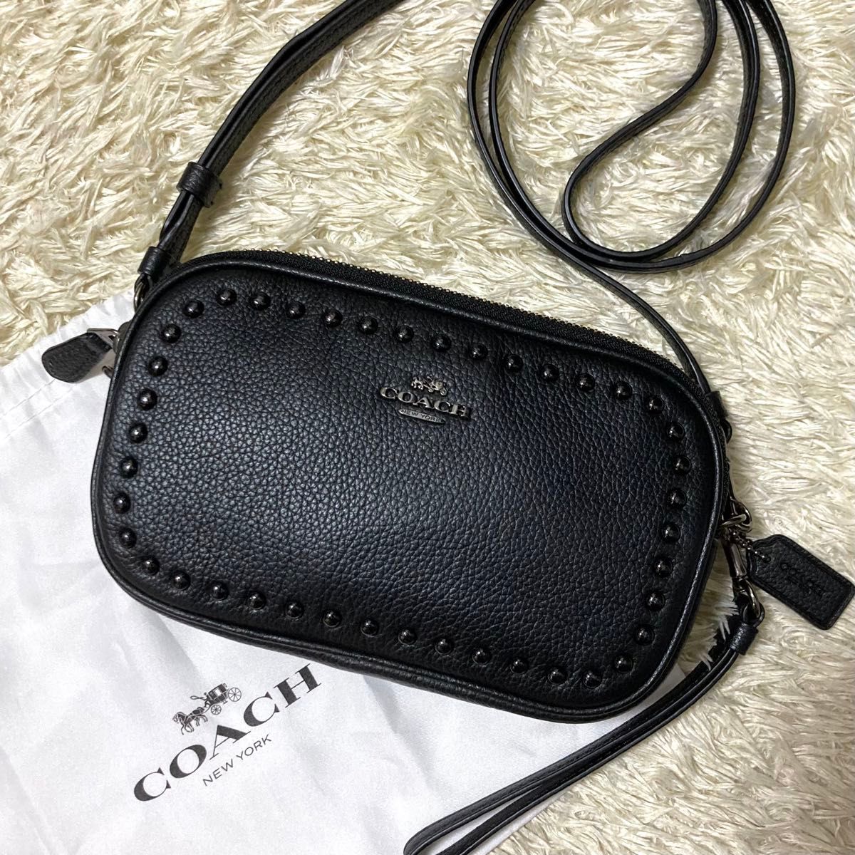 【国内/即発】 COACH コーチ ショルダーバッグ 本革 極美品】COACH コーチ ショルダーバッグ レザー 本革 シボ
