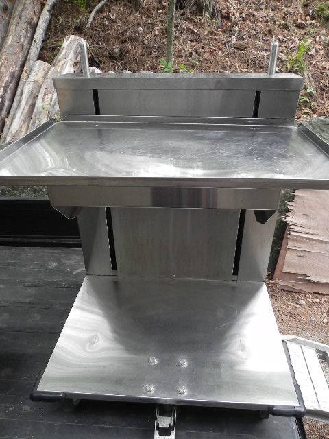 <団体様用トレー配膳器ステンレス製USED> お盆
