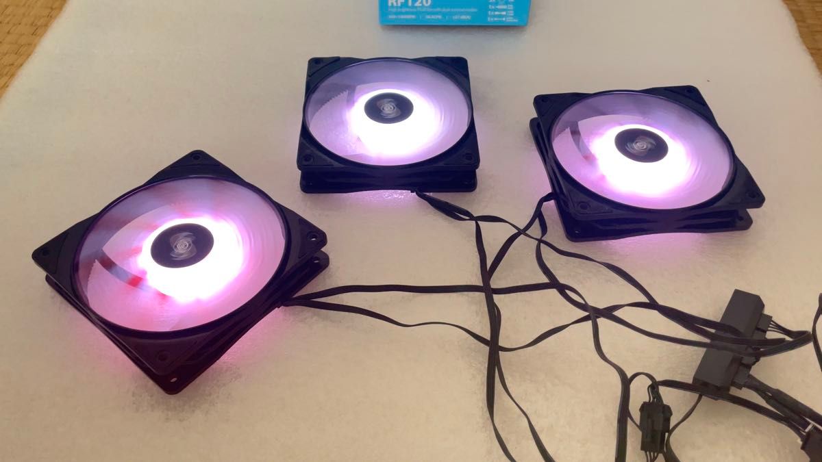 DEEPCOOL RF120 120mm PCケースファン 3個セット 中古 RGB