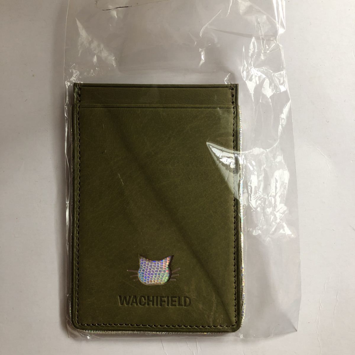  khaki color Varie pass case ticket holder ....-.. new goods character goods one surface WACHIFIELDdayan Ikeda ...