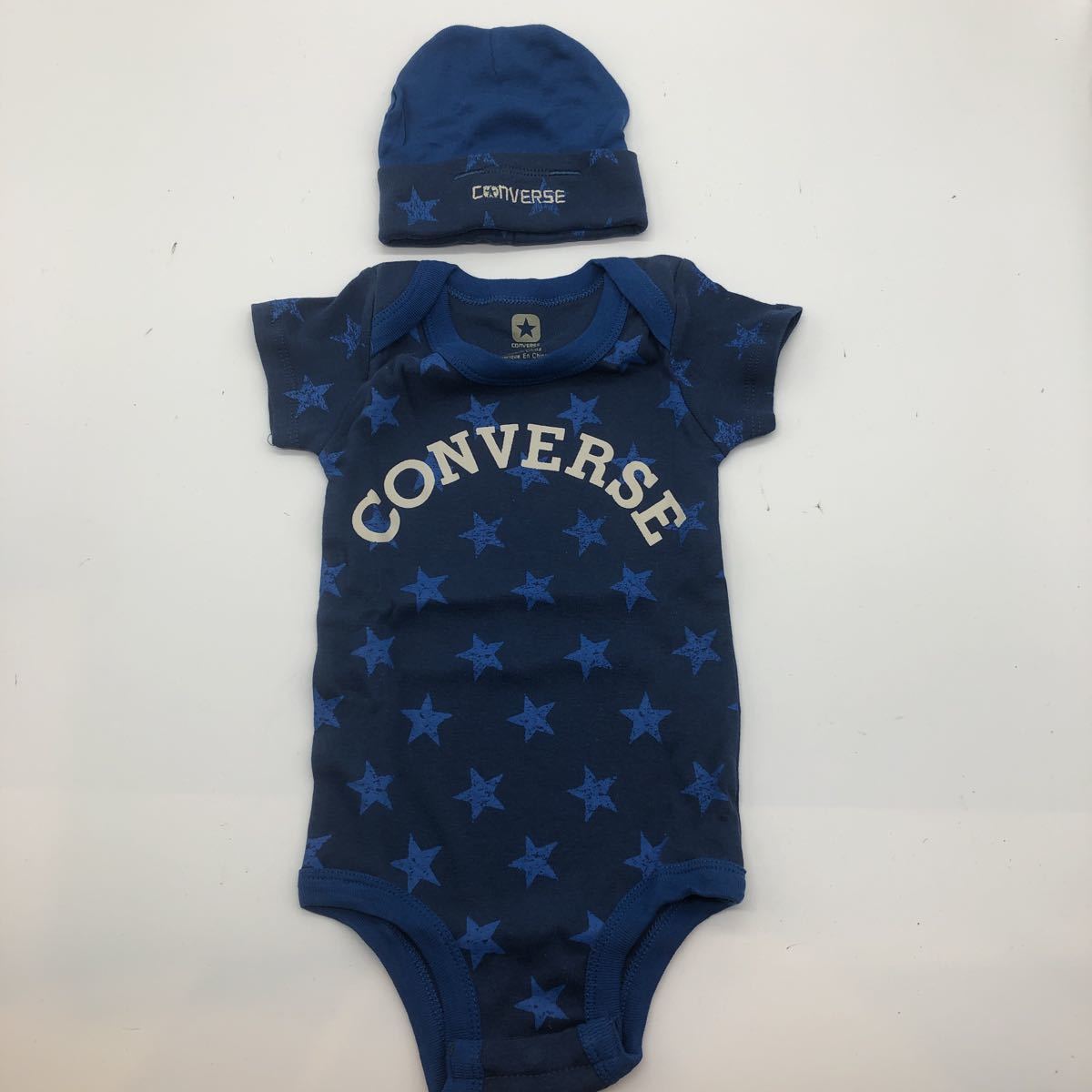 CONVERSE Infant 3pc set コンバース 0-6ヶ月児 赤ちゃん3点セット ロンパース ビーニー ブーティー 出産祝い BABY_画像2
