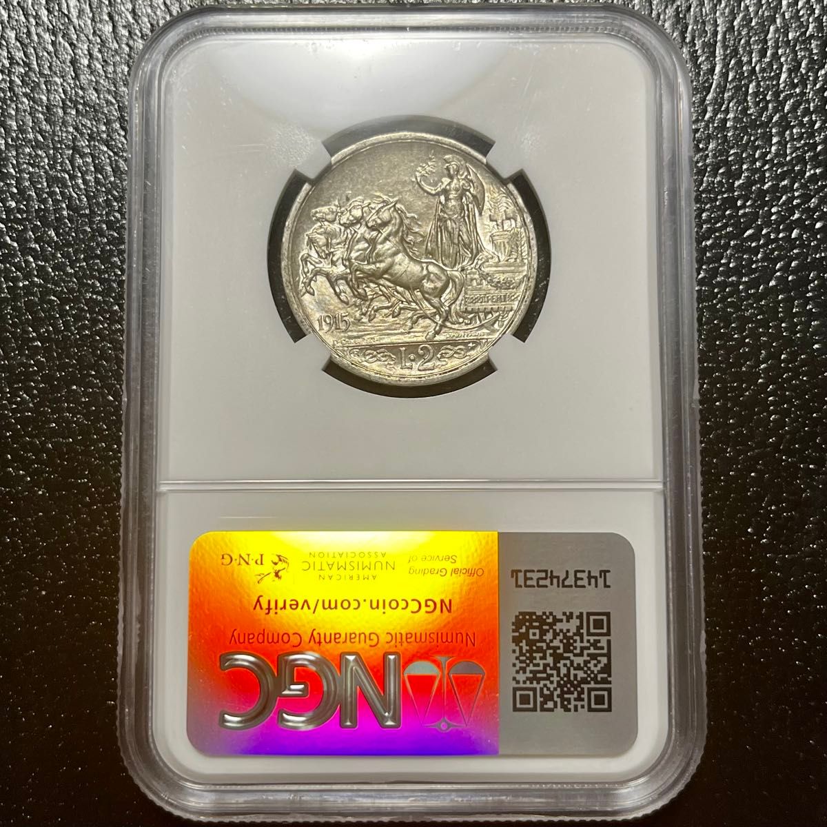 1915年 イタリア 2リラ銀貨 NGC AU55 1915年 イタリア 2リラ銀貨 NGC AU55 NGC AU55 1915年 イタリア