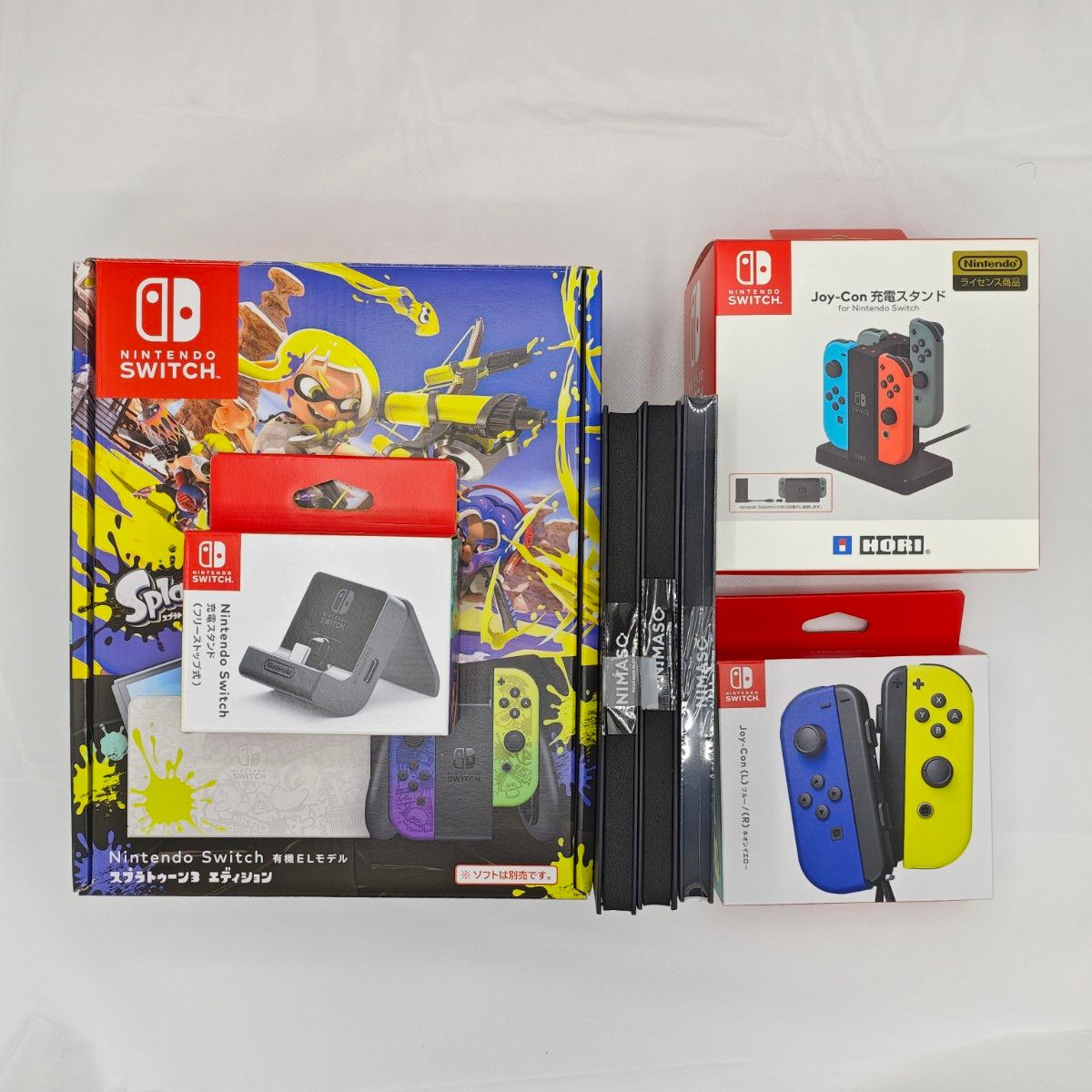 ニンテンドースイッチ 追加Joy-Con、大容量SDカード付き Nintendo Switch+ジョイコン+SDカード512GB+充電スタンド2種+