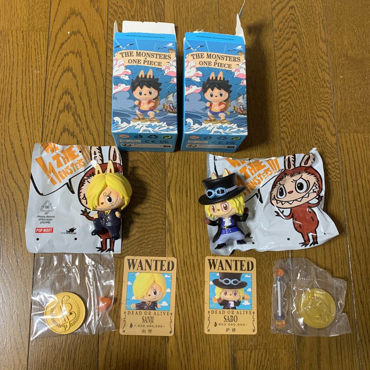 POPMART ONE PIECE✖️LABUBU SANJI サンジと ジンベエ POP MART】labubu x ONE PIECE ラブブ&ワンピース サンジ サボ