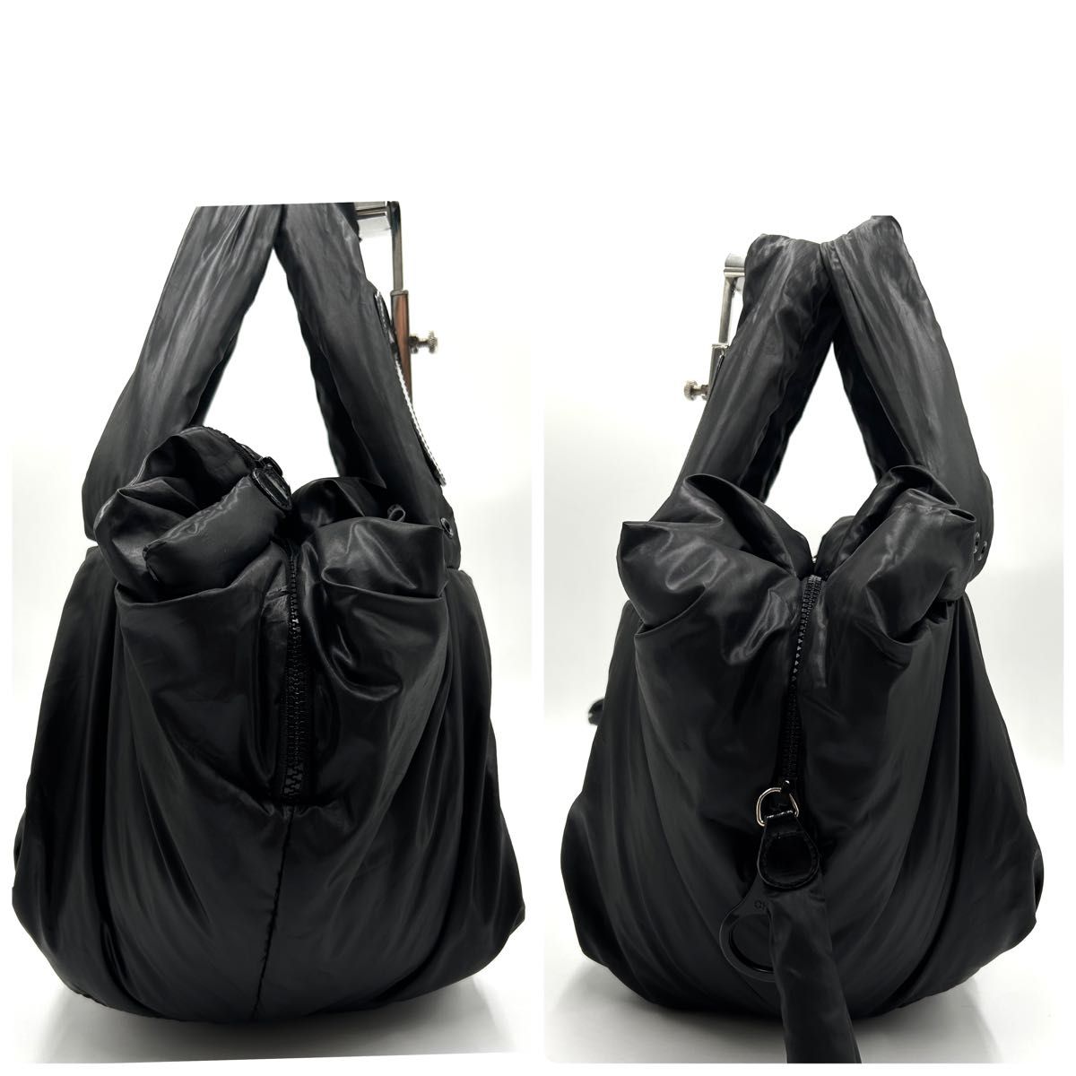 【極美品】シーバイクロエ トートバッグ エナメル 黒 ショルダーバッグ A4 美品 シーバイクロエ SEE BY CHLOE ジョイライダー トートバッグ