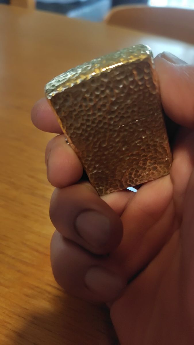 ZIPPO未使用 ハンマートーン 真鍮無垢
