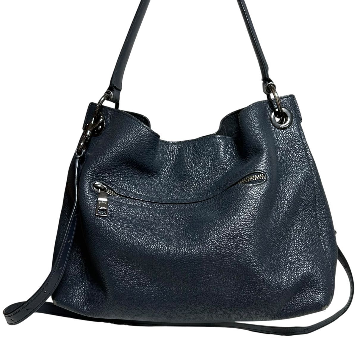 ★美品★ COACH コーチ 2WAY レザー ショルダーバッグ シボ革 COACH コーチ 2way ショルダーバッグ レザー バッグ シボ革
