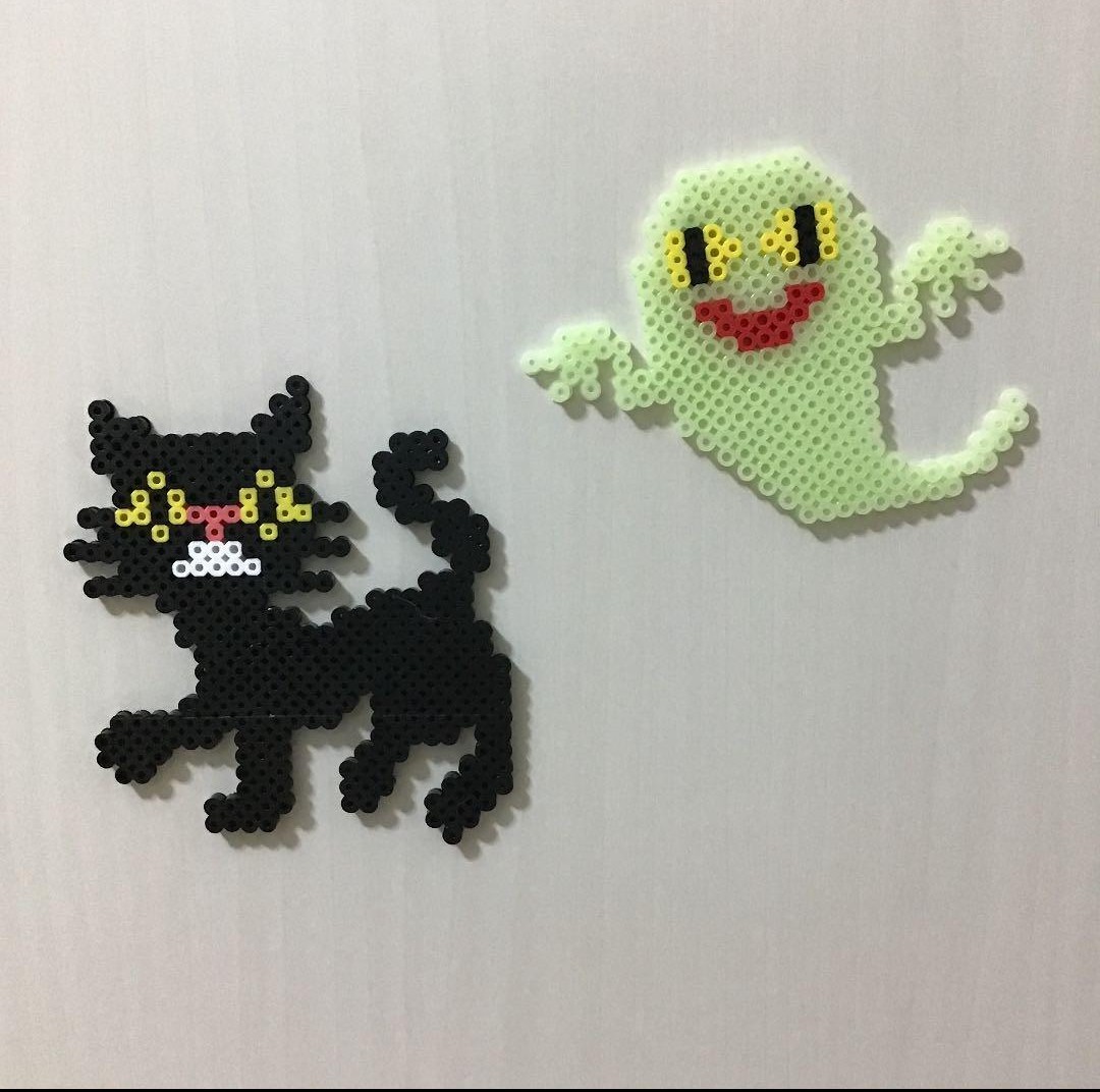 Paypayフリマ ハンドメイド アイロンビーズ オバケ ねこ ねないこだれだ 絵本 キャラクター