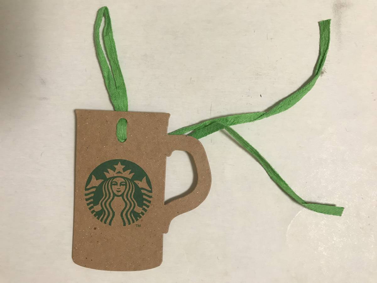 【Starbucks】スターバックスの包装に付ける紙カード カップ型　新品未使用_画像1
