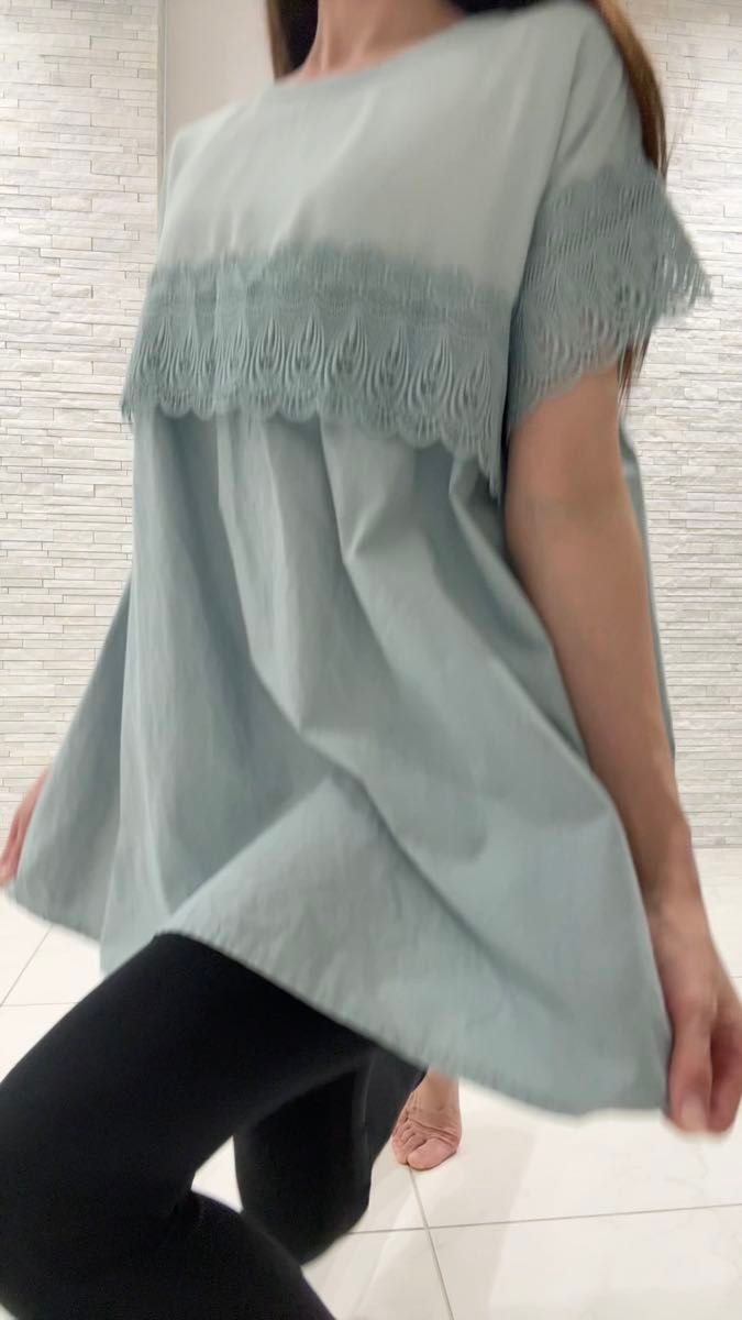 milk tea マタニティ期〜産後まで使える 授乳服 チュニック フリーサイズ