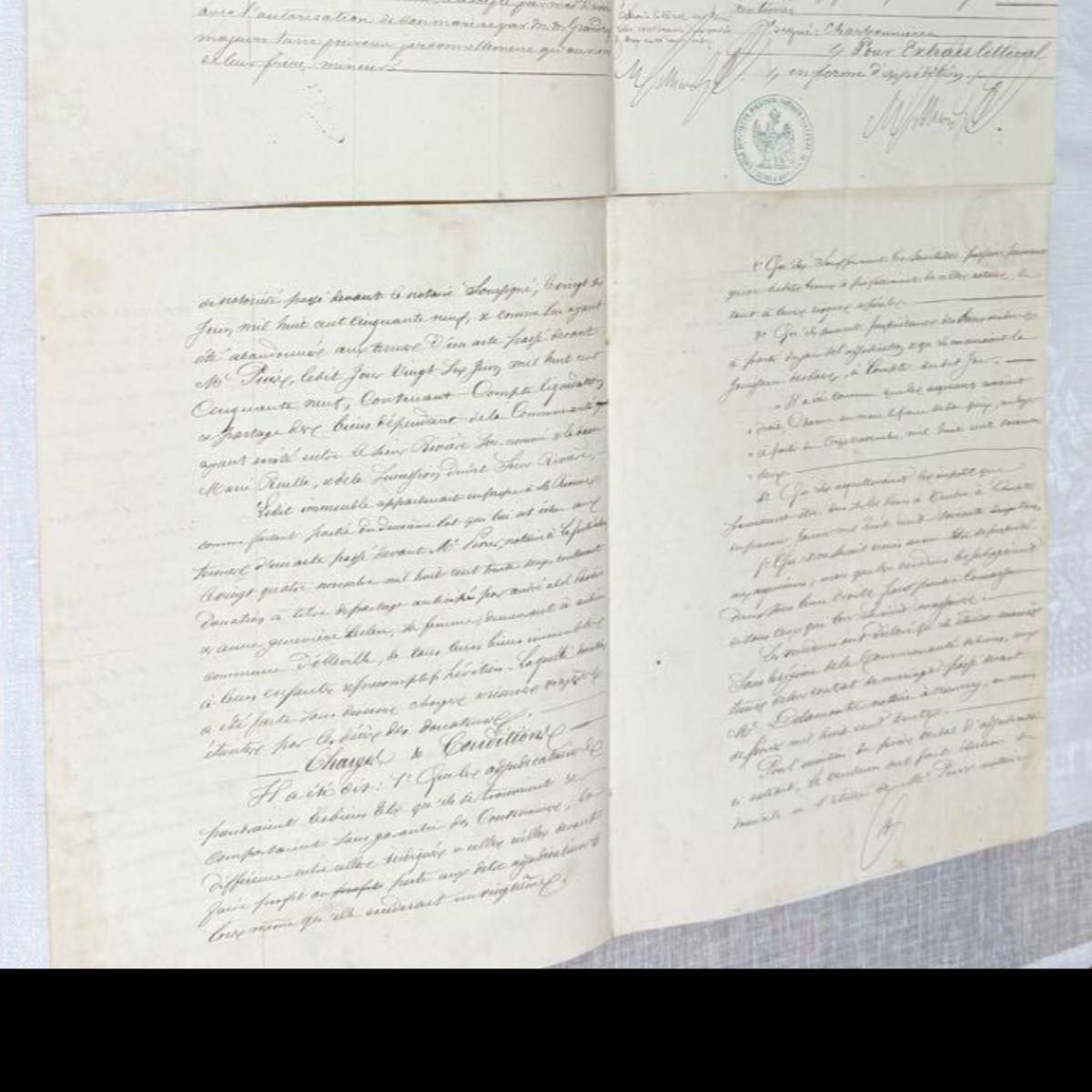マニュスクリ14ページ 手書き公文書 カリグラフィー フランスアンティーク フランスアンティーク カリグラフィー 公文書 歴史的手書き文書