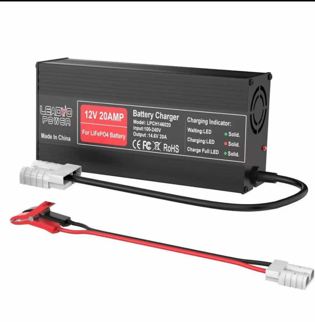 LiFePO4リン酸鉄リチウムイオンバッテリー充電器12V20A新品