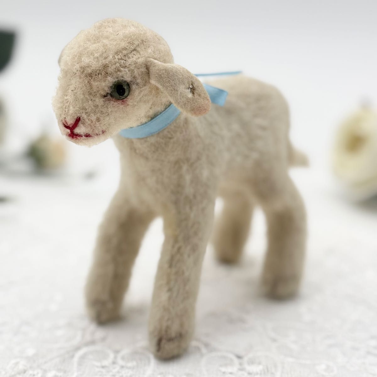 シュタイフ★Lamby 14cm★ヒツジのランビー/羊/ひつじ★ビンテージ 送料無料 シュタイフ Lamby 14cm ヒツジのランビー/ひつじ/羊