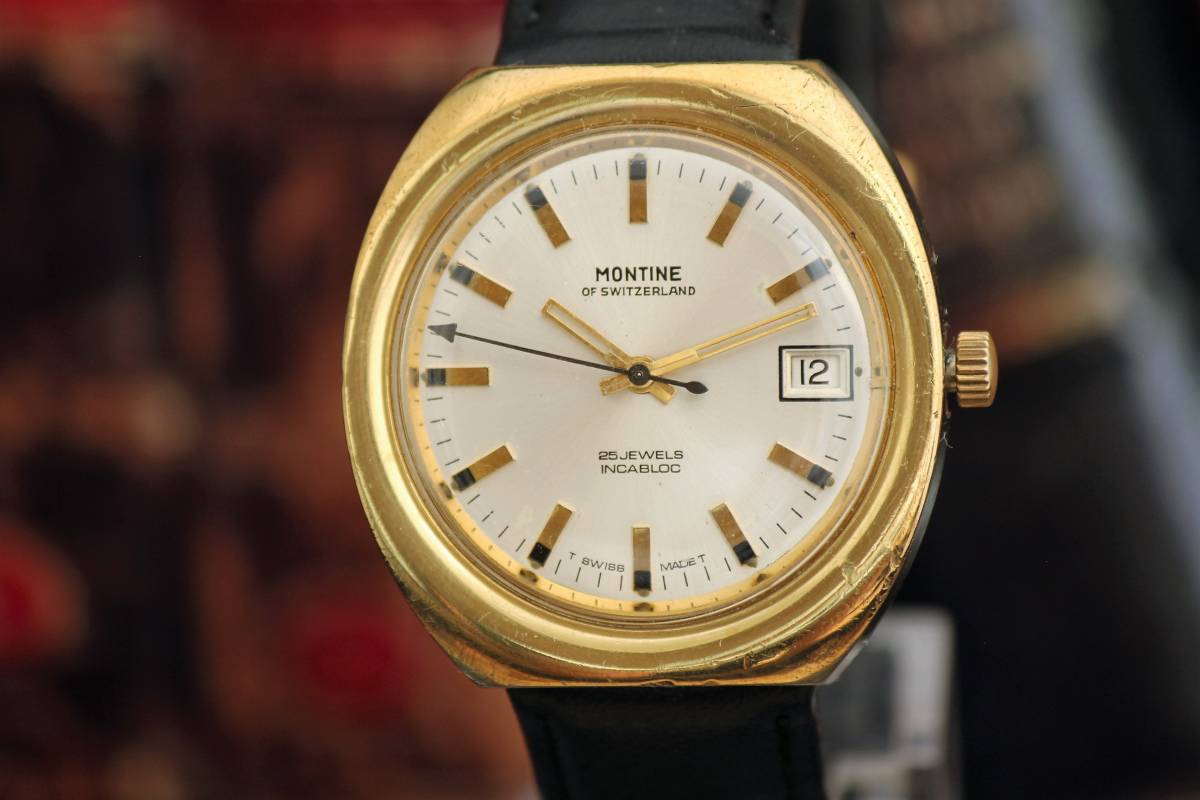 ☆MONTINE OF SWITZERLAND スイス製 自動巻き 時計 腕時計 ヴィンテージ スイス製