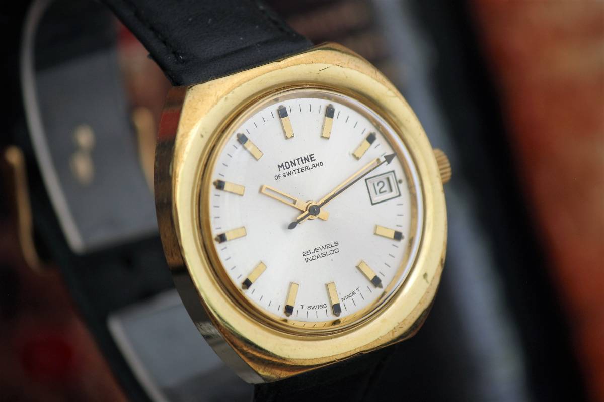 ☆MONTINE OF SWITZERLAND スイス製 自動巻き 時計 腕時計 ヴィンテージ スイス製_画像3