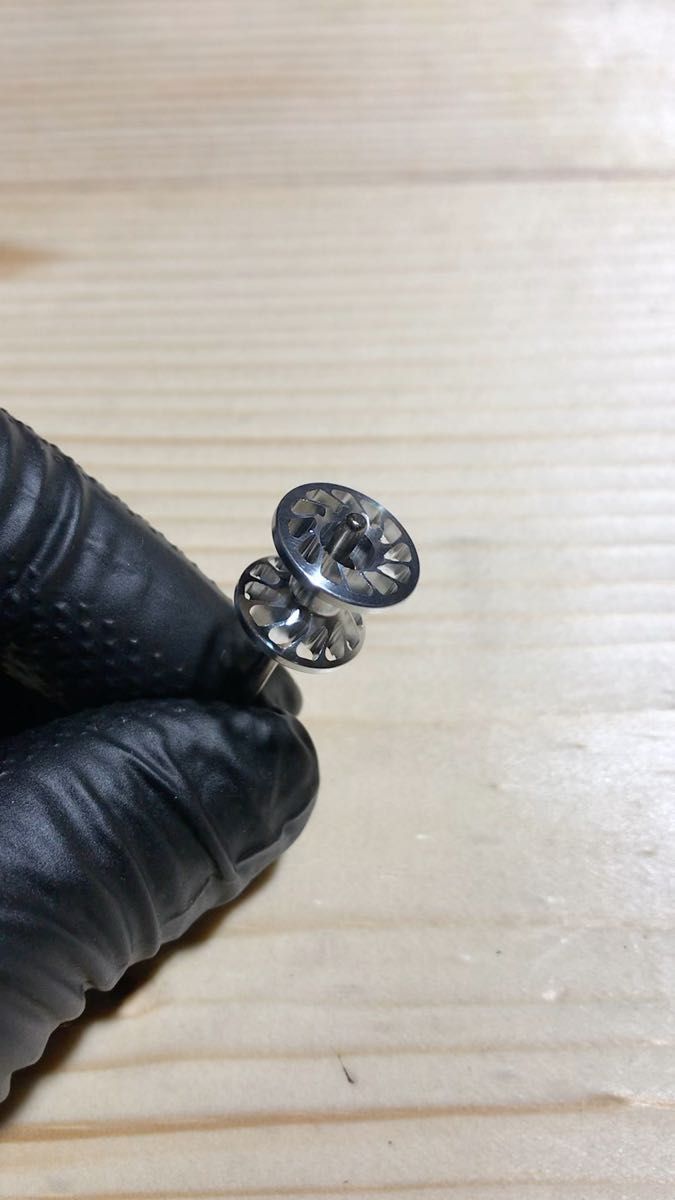 13-12mm 2段アルミローラーセット 12フィン 軽量加工 L1枚R1枚 限定オリジナルホノグラムステッカー付き