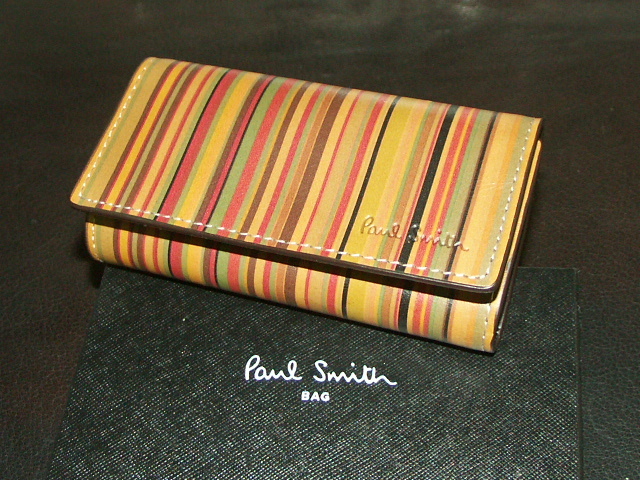 *353* new goods regular goods / Paul Smith popular multi stripe / key case 