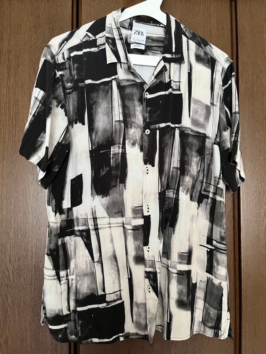 送関込み★ZARA/ザラ★ダイアモンド柄 半袖オープンカラーシャツ ZARA ザラ 半袖オープンカラーシャツ サイズL|Yahoo!フリマ(旧