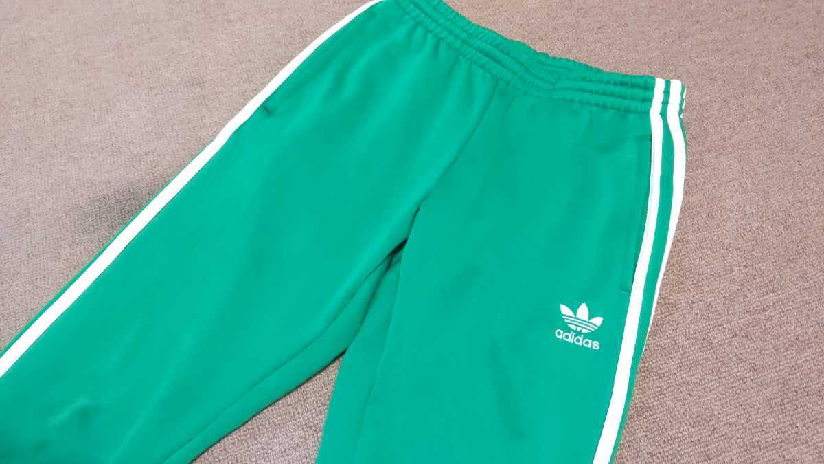 adidas Adidas джерси грузовик брюки M зеленый кафф бегун зеленый лодыжка длина унисекс Dance 702 Vintage синий бирка 