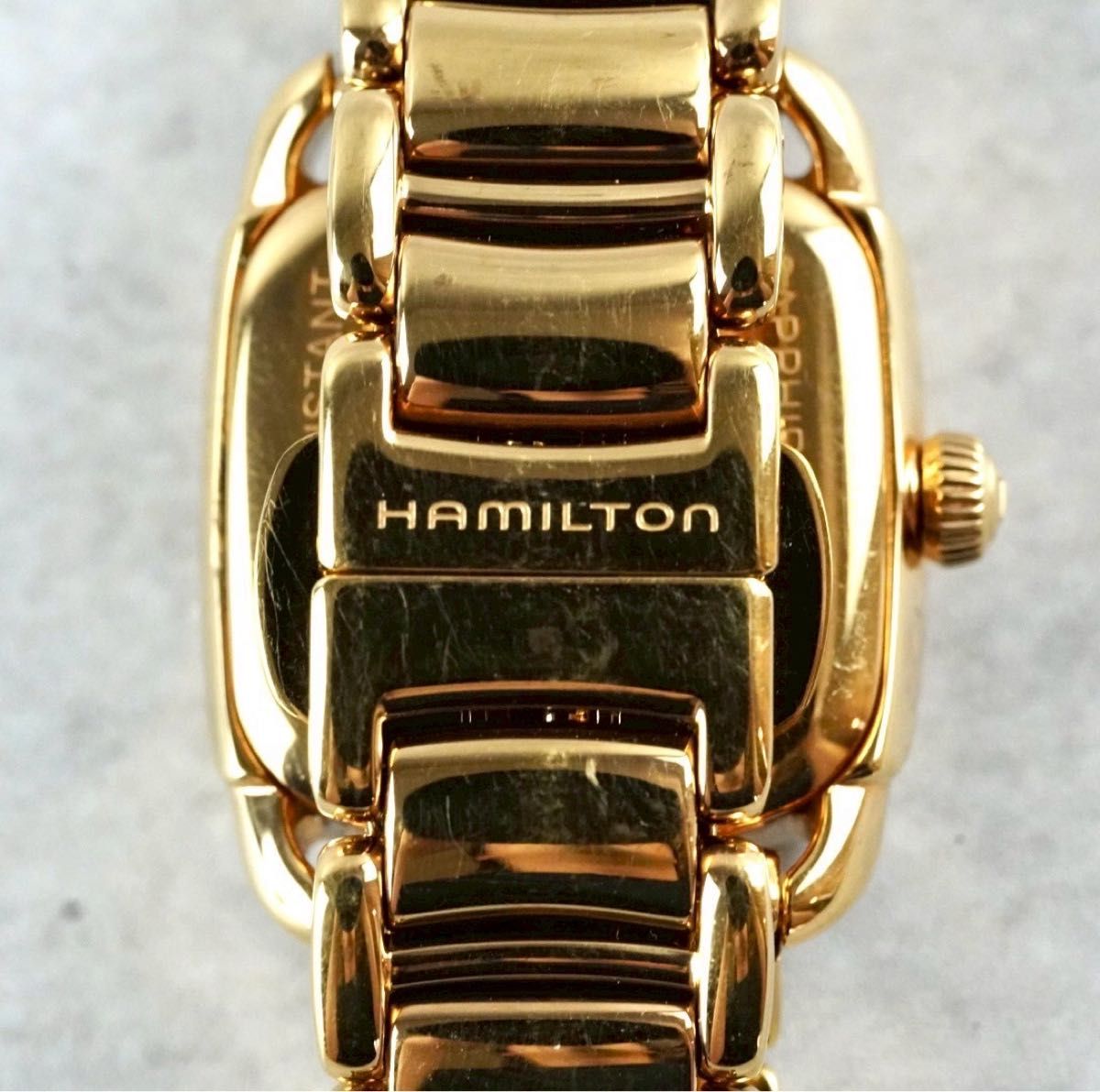 【美品】Hamilton/アメリカクラシック/シェル文字盤/クオーツ 美品 ゴージャス ハミルトン アメリカンクラシック レディース