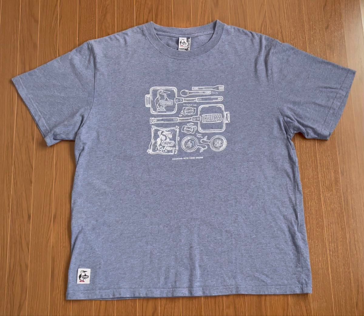 【送料無料】CHUMS COOKING TOOLプリントTシャツ チャムス アウトドア キャンプ バーベキュー メンズXXLサイズ