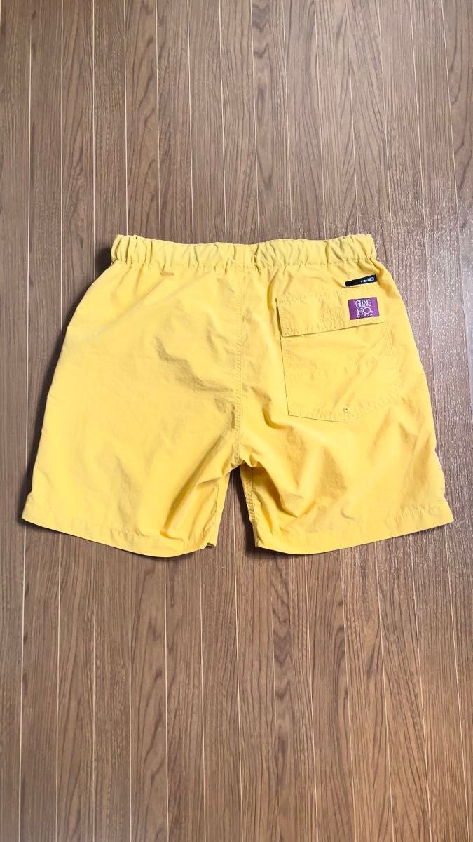 【送料無料】roial×GUNG HOコラボ 水陸両用ナイロンパンツ メンズM イエロー ロイヤル ガンホー ショートパンツ短パン
