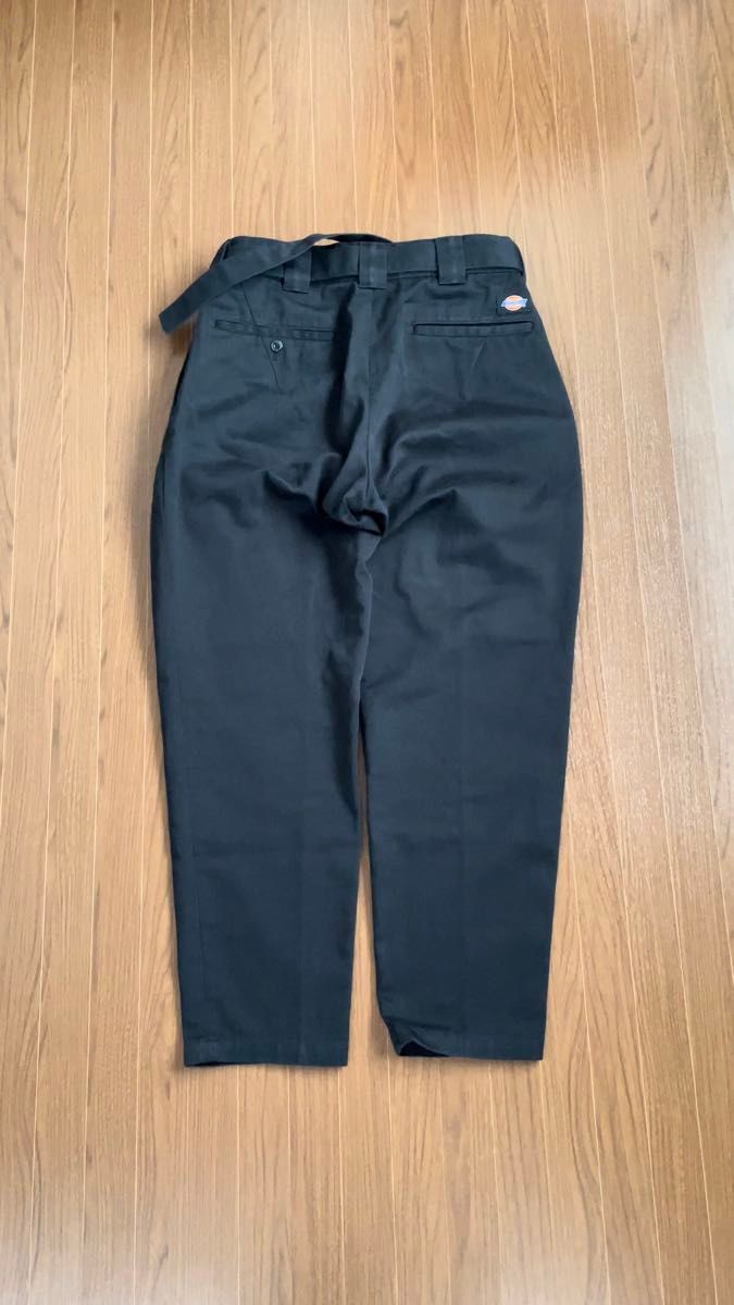 【送料無料】Dickies×417 EDIFICE クロップドパンツ ベルト付き 黒 ブラック サイズ30 メンズ ディッキーズ