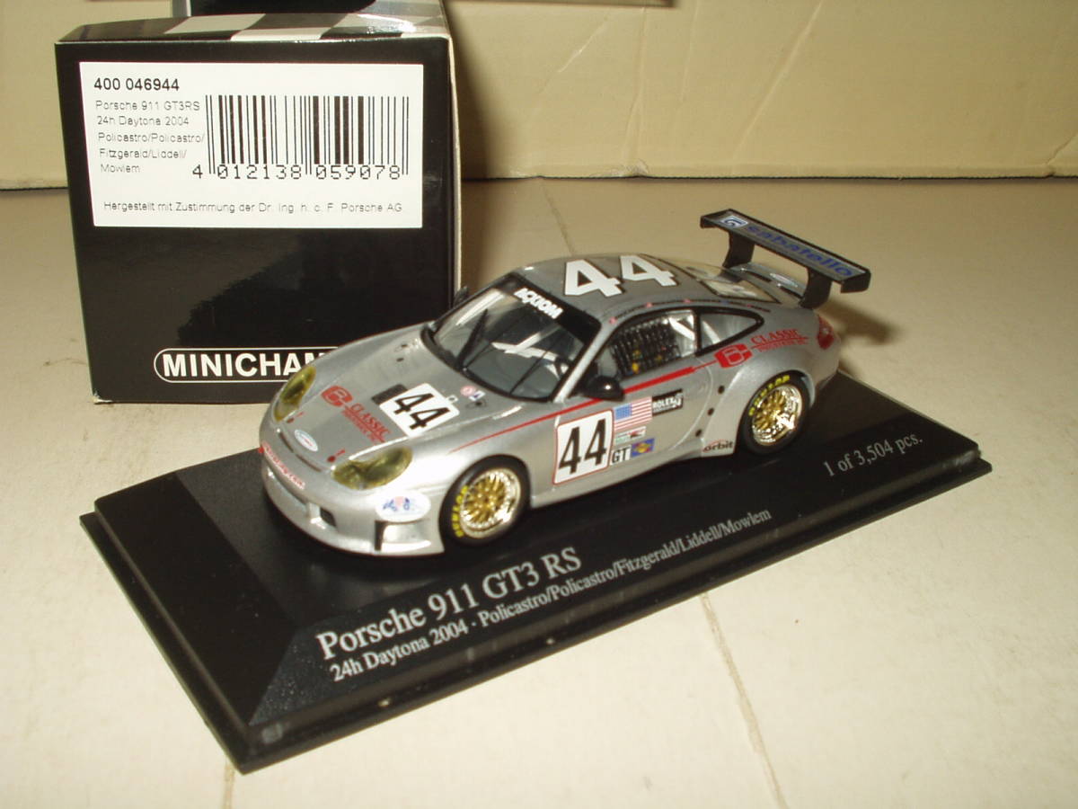 PMA Porsche 911 GT3 RS #44 24H Daytona 2004 / ミニチャンプス 2004デイトナ24時間 ポルシェ 911 GT3 RS ( 1:43 )_画像1