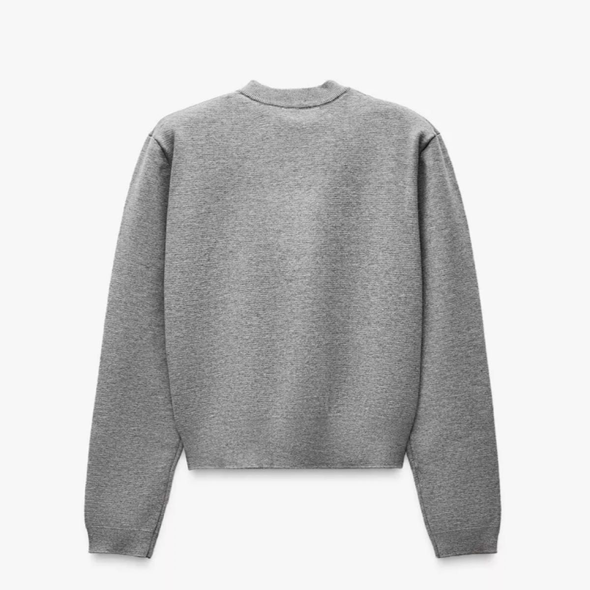 ZARA ザラ プレーンニットジャケット パデットショルダー カーディガン ZARA プレーンニットジャケット パデッドショルダー s 新品