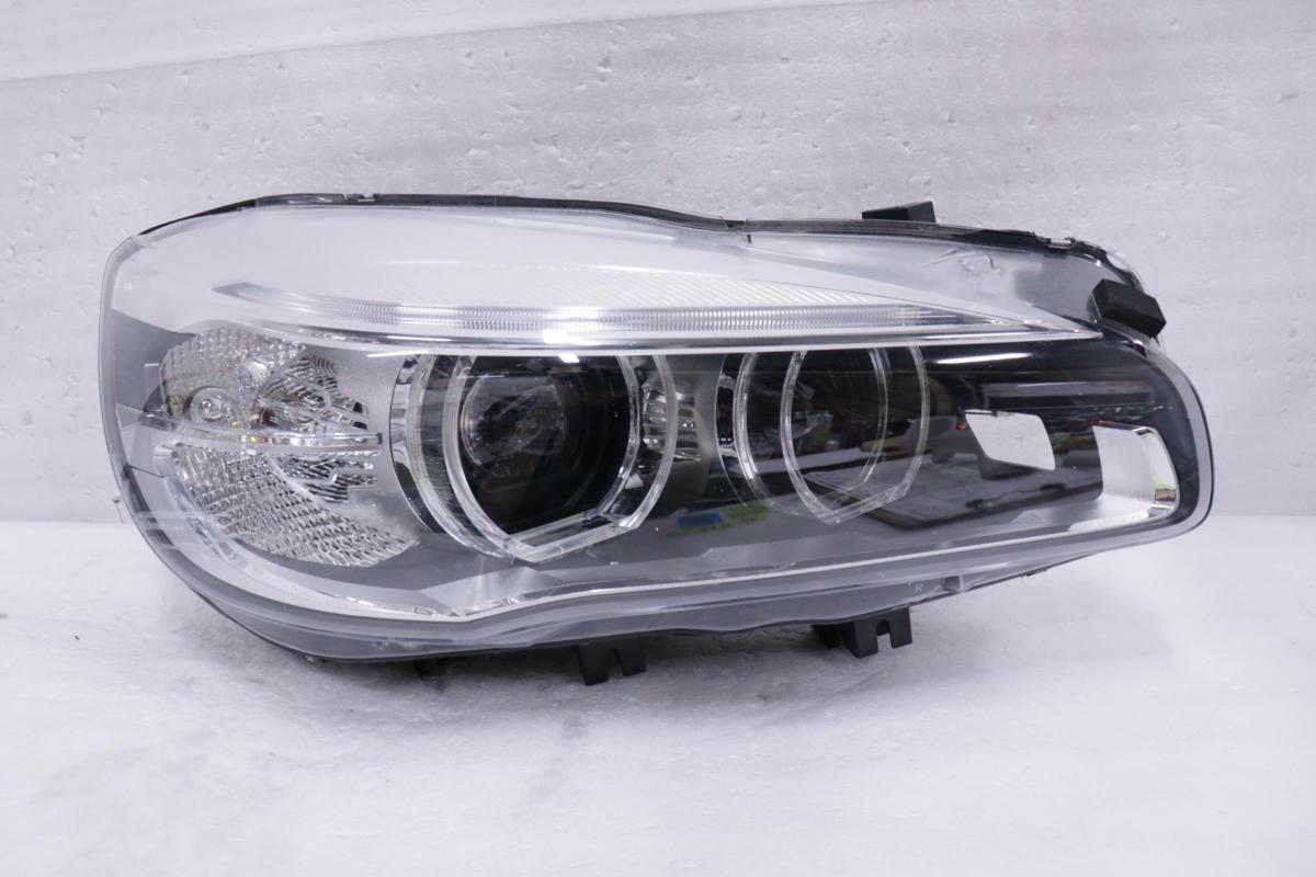 207-1312-D★前期 LED F45 BMW 2シリーズ ツアラー★右ヘッドライト 7472216-01★純正 ユニット シルバー/黒無塗装 F46 (UK)_画像1