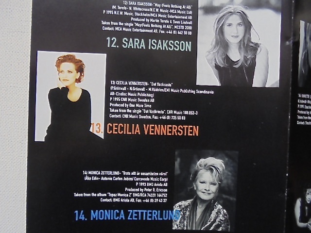 オムニバス『 Sisters of Garbo 2 』スェーデン女性ヴォーカリストのヒット集 スェーデン盤美品_画像5