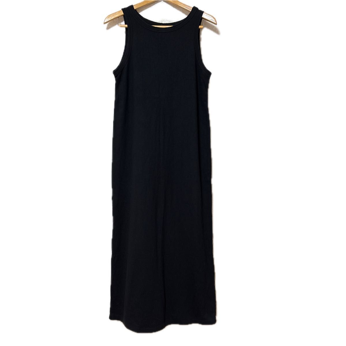 Spick and Span ワンピース 黒 0402224A0071 Spick & Span/スピックアンドスパン)天竺アメスリロング