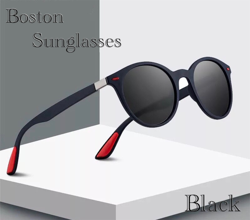 サングラス ボストン ミラーレンズ メガネ　ツートンカラー 伊達メガネ UV400　紫外線カット　目の保護　ブラック　男女兼用 21_画像1