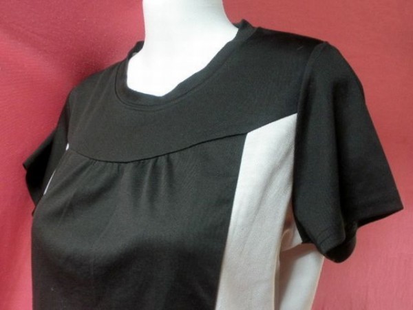 USED lady's sport T-shirt size L black / gray series 