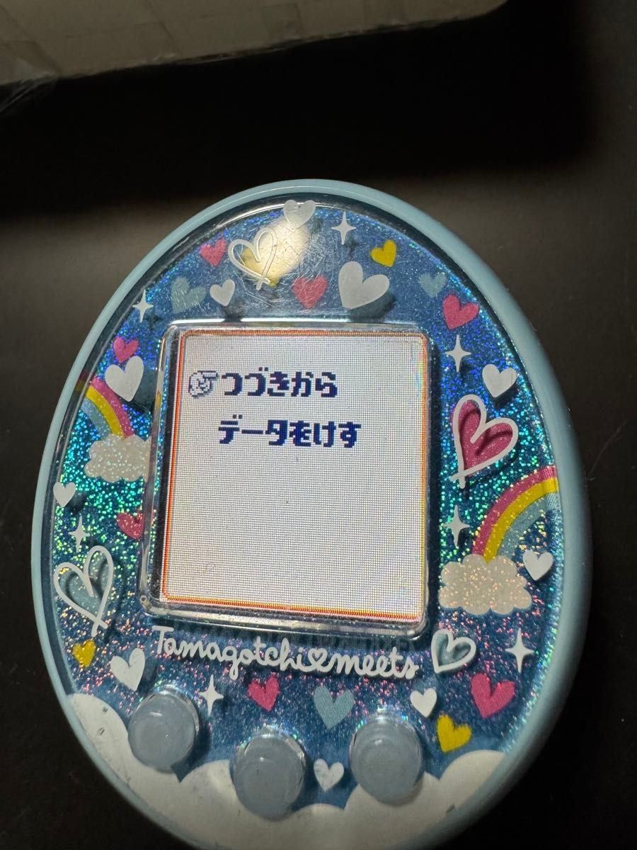 【動作確認済/箱あり/説明書付】たまごっちみーつ 美品 たまごっちみーつ メルヘンみーつ ブルー 動作確認済み 箱と取説
