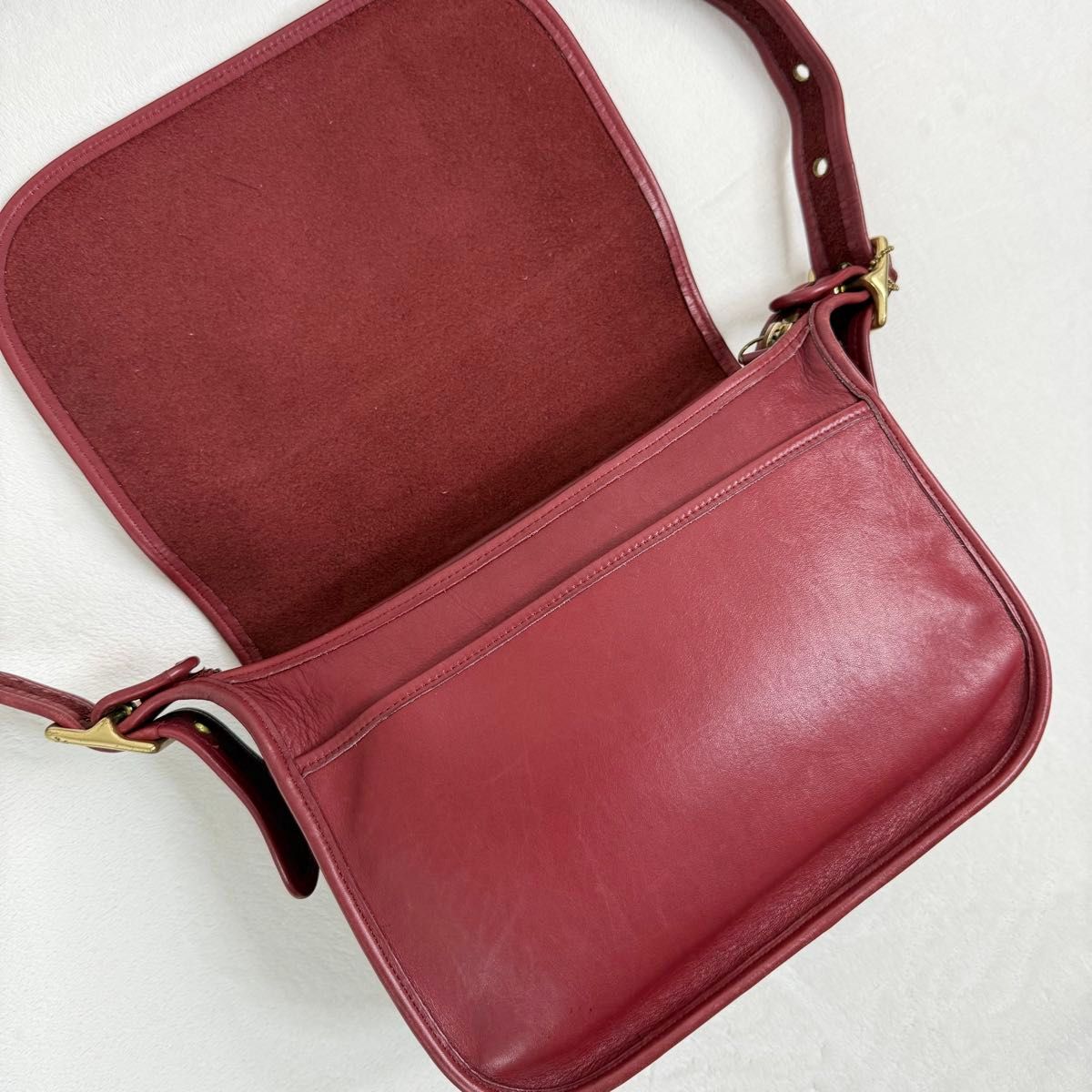 【良品✨】OLD COACH ショルダーバッグ 9951 グラブタンレザー 赤 OLD COACH ショルダーバッグ 9951 オールドコーチ グラブ