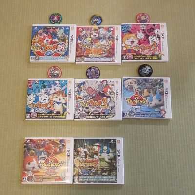 妖怪ウォッチ  3DSソフト  8セット【メダル6枚付き】 2枚からバラ売り可能