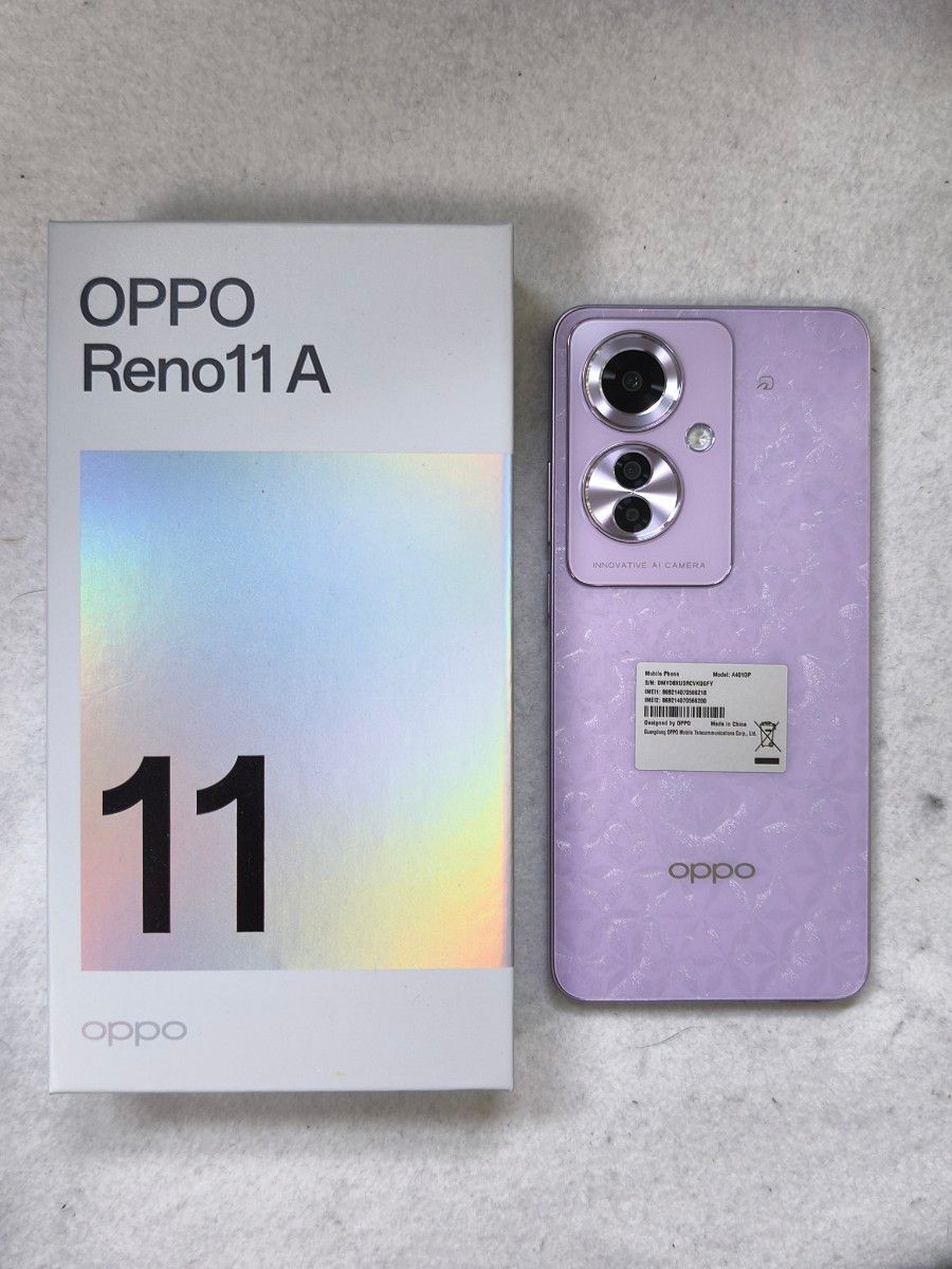 OPPO Reno 11Aコーラルパープル シュリンク付き OPPO Reno 11A コーラルパープル ワイモバイル版|Yahoo!フリマ