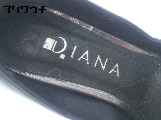 ◇ DIANA ダイアナ アンクルストラップ リボン ヒール パンプス サイズ22cm ブラック レディース_画像5
