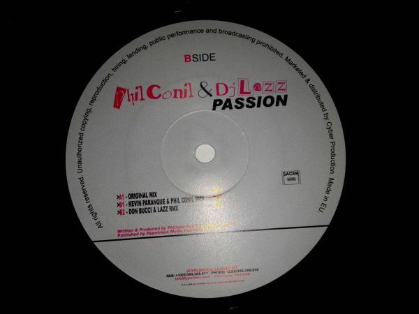 3358【ＬＰ盤】☆ フィル・コニールとDJ・ラズ-パッション/Phil Conil And Dj Lazz - Passion　≪貴重レコード≫_画像2