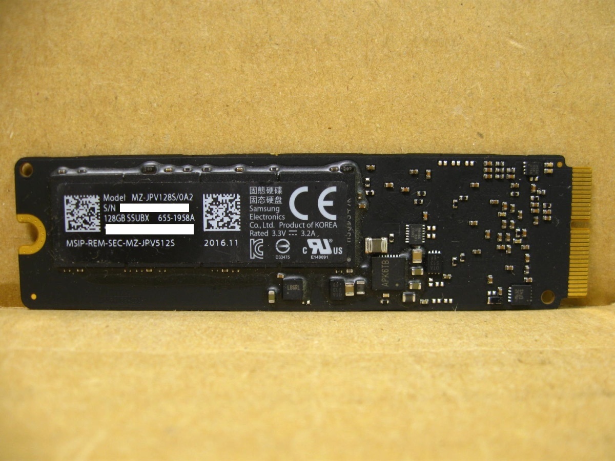 国内最安値! MZ-JPV128S/0A2 ▽SAMSUNG 128GB MacBook 中古 655-1958A