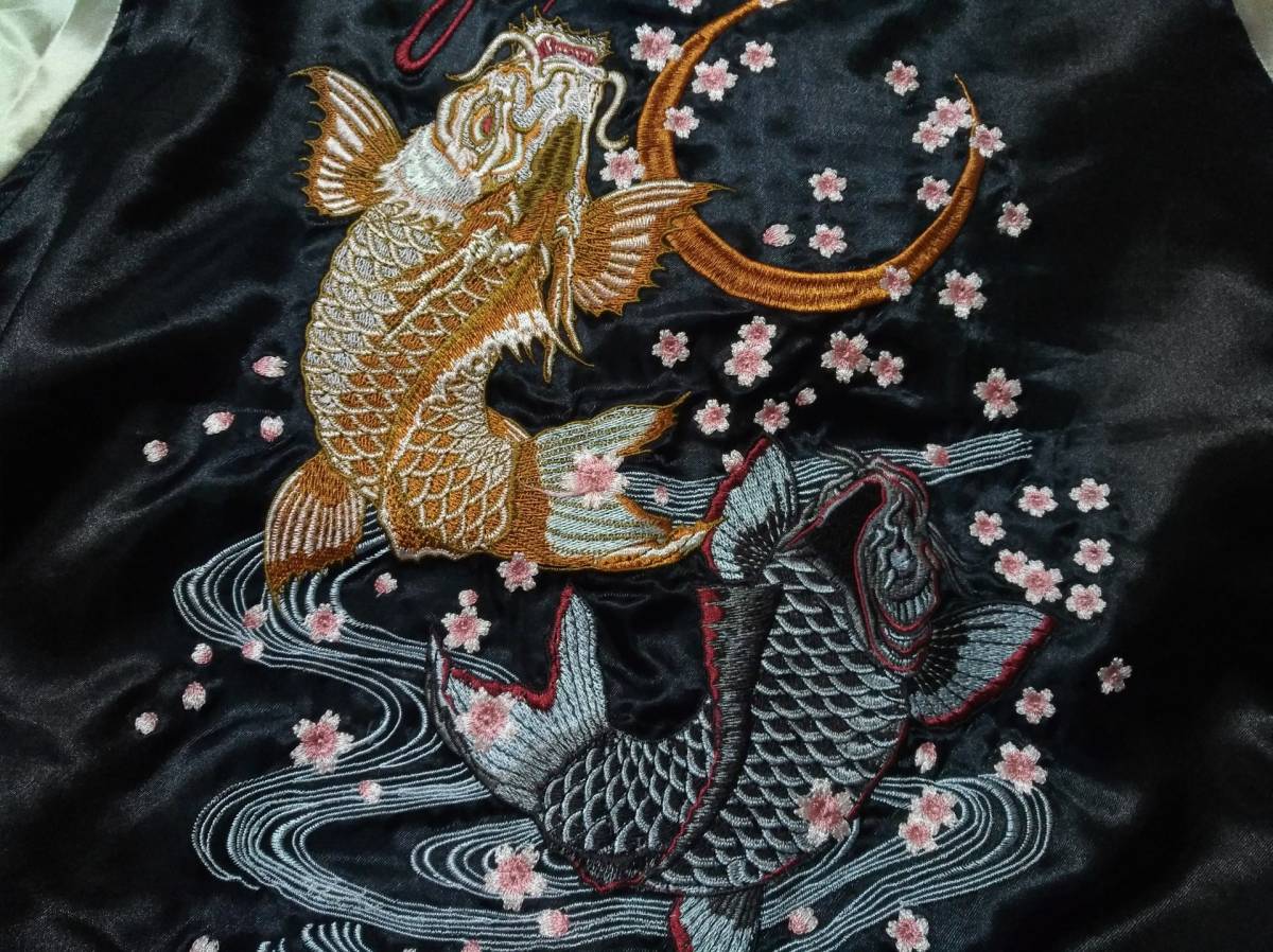 一心如鏡 刺繍 スカジャン M サテンスーベニアジャケット 一心如鏡 刺繍 スカジャン M サテンスーベニアジャケット