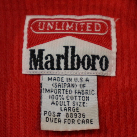 90s USA製 Marlboro ヘンリーネック サーマル カットソー L 90s USA製 Marlboro ヘンリーネック サーマル カットソー L