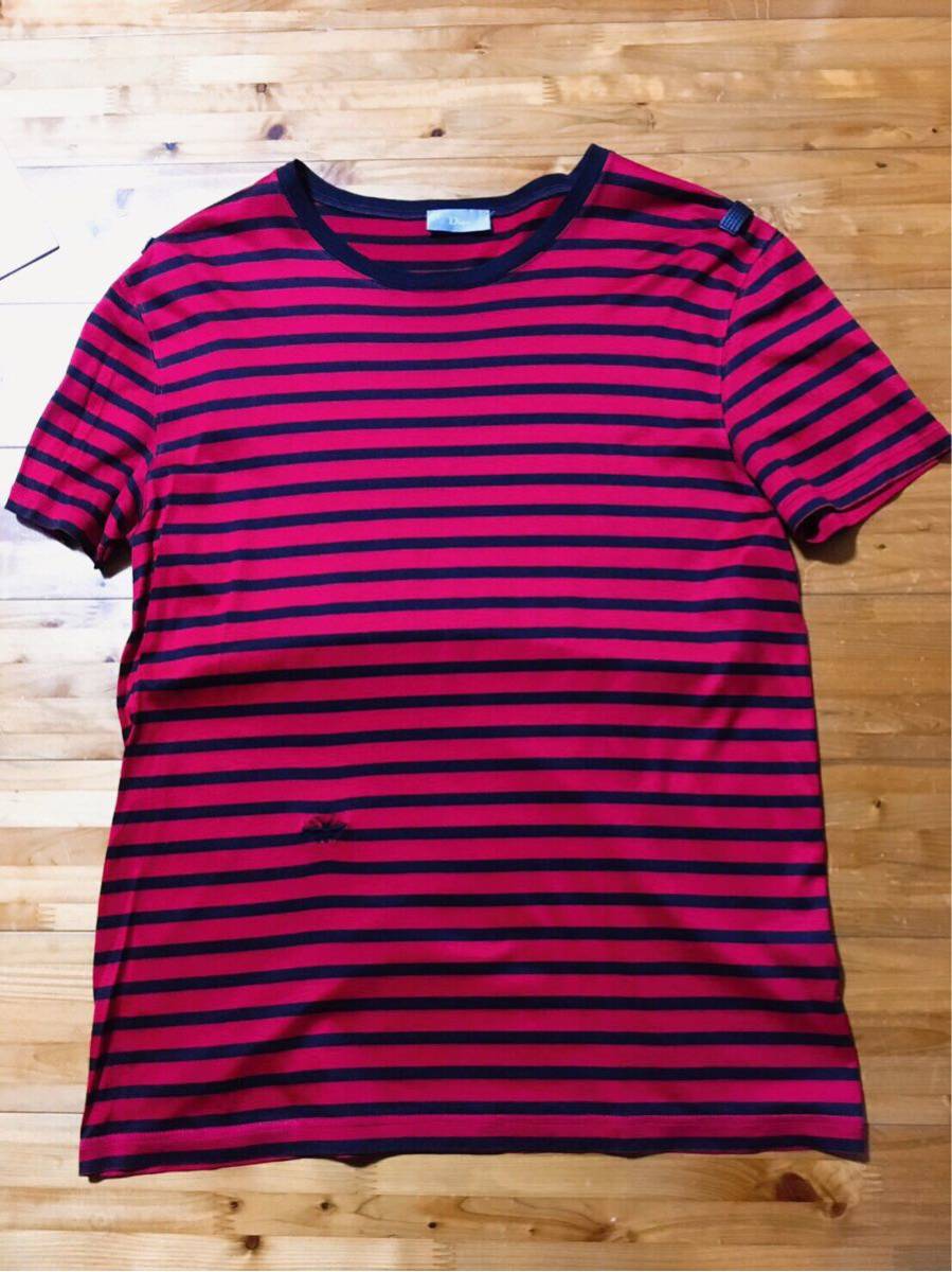 ディオールオム 2004 04AW レッド ブラック ボーダー Tシャツ ディオールオム 2004 04AW レッド ブラック ボーダー Tシャツ