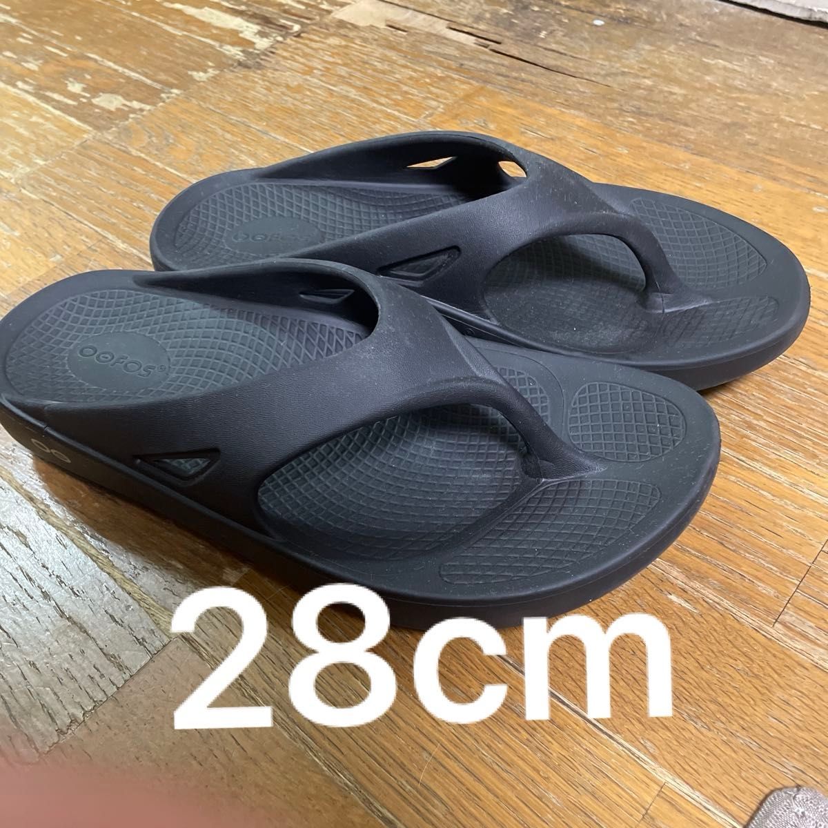 OOFOS ブラック ビーチサンダル 28cm OOFOS(ウーフォス) OOriginal Blackメンズ サンダル ブラック
