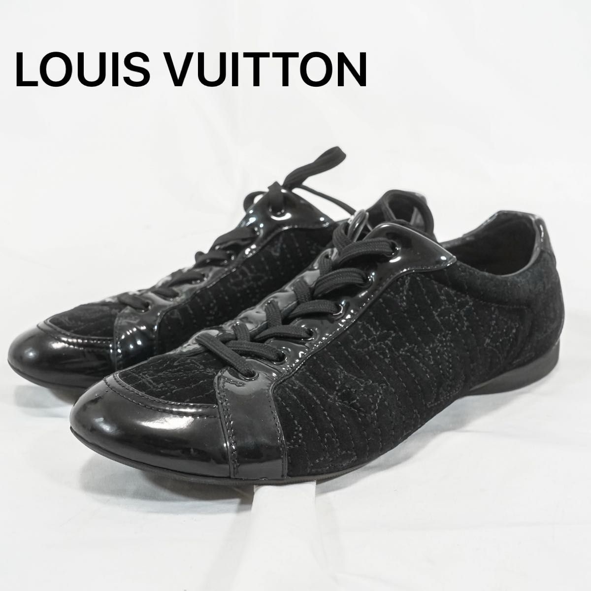 ルイヴィトン モノグラム スエードスニーカー サイズ 36 1/2 美品 LOUIS VUITTON ルイヴィトン スニーカー スエード エナメル