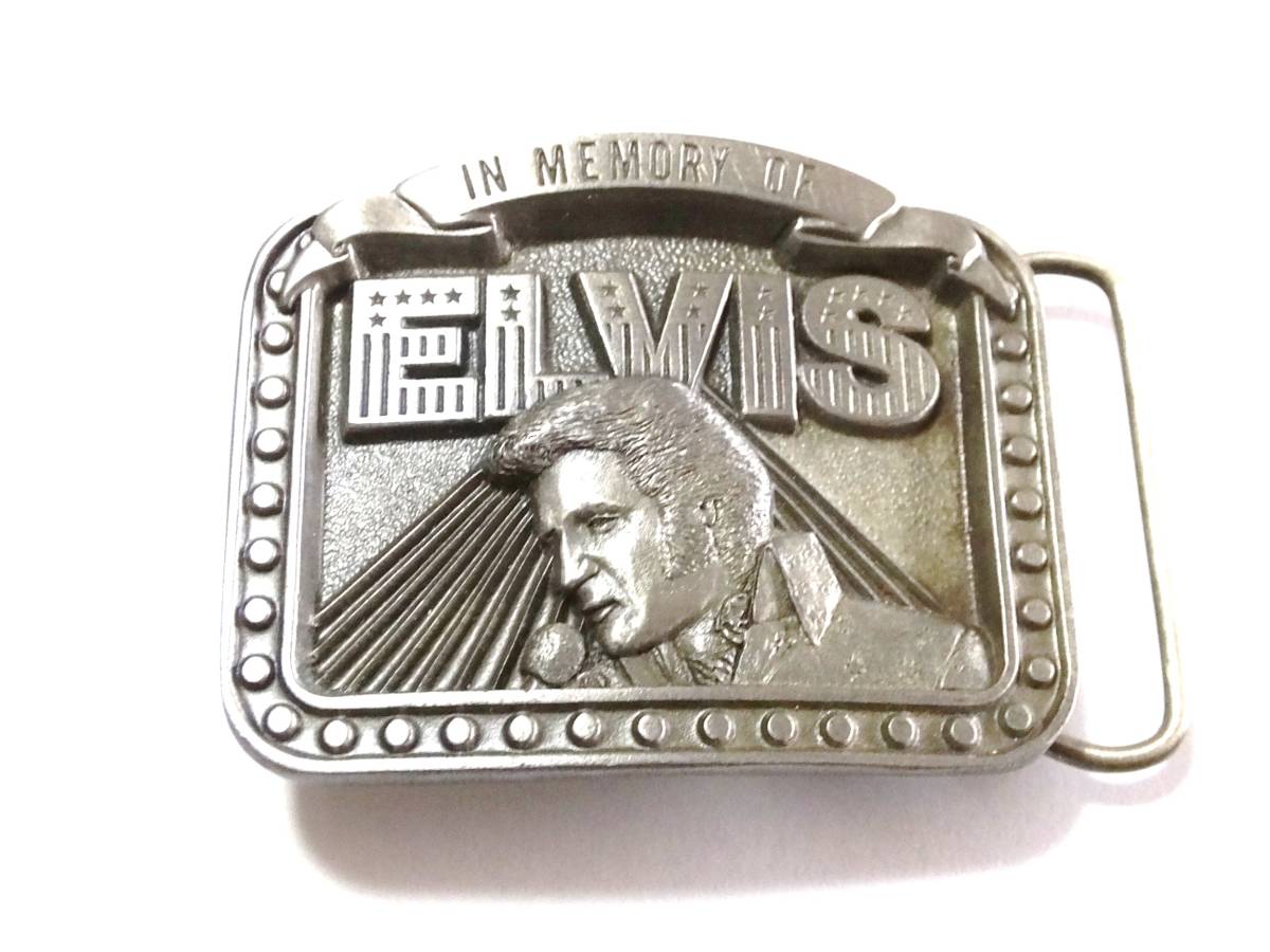 vintage アメリカ製 ベルト用 バックル ELVIS made in usa エルヴィス・プレスリー Elvis Presley BUCKLES OF AMERICA