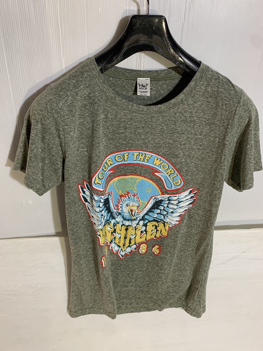 MARI GOLD マリーゴールド　霜降りグリーン　1984 VAN HALEN ヴァンヘイレン　ビッグイーグル　レプリカツアーTシャツ　ロックT バンドT 緑_画像3